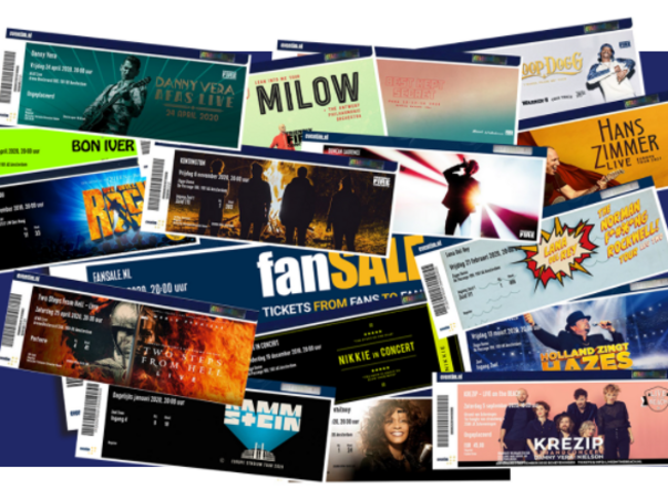 several fantickets from Eventim in one pile 